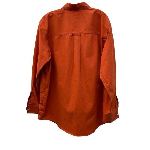 Chaps Men’s Large Shirt Orange Long Sleeve Button Down Easy Care - Picture 7 of 8